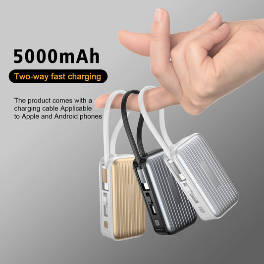 2in 1 Capsule Power bank 5000mAH MINI Power bank for iphone android