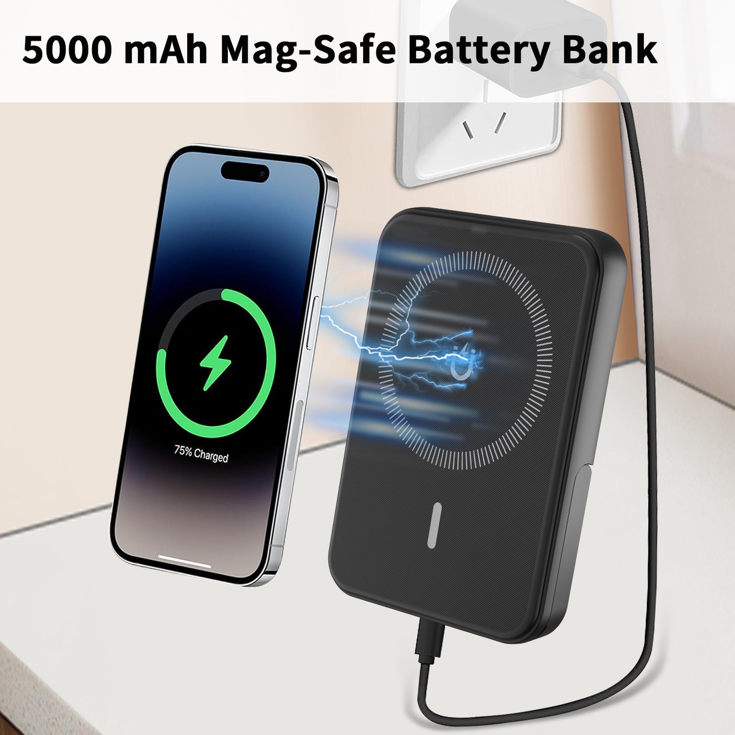 3 IN 1 15W Power Bank Magnetic charger for iphone Android, Watch earphone wireless